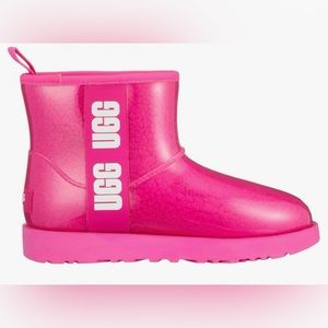 UGG new never worn classic clear mini boot - HOT PINK sz 10